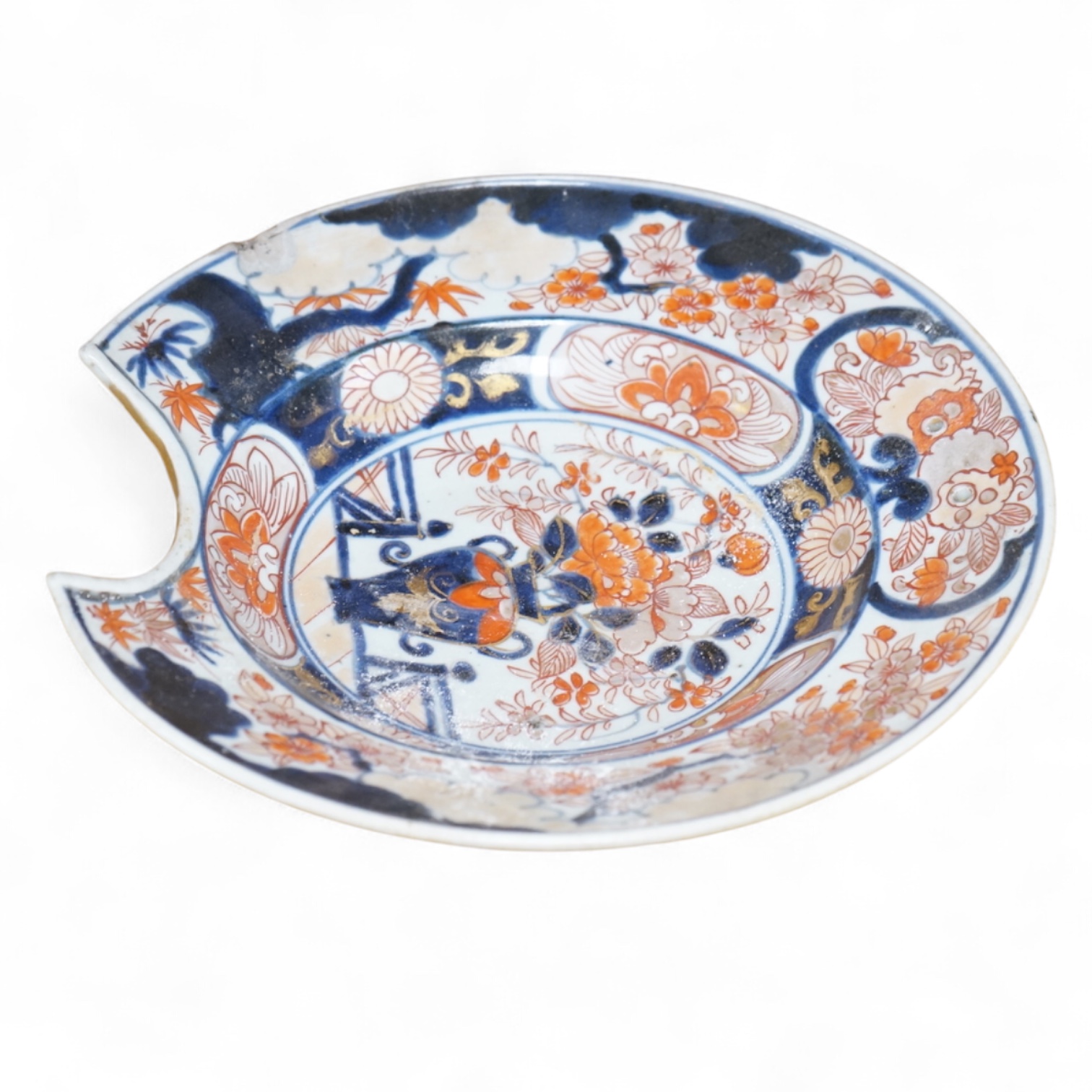 A Japanese Edo Arita barber's bowl, c.1700, 27cm diameter